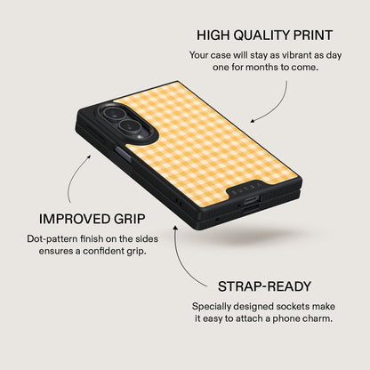 Tuscan Sun - Yellow Plaid Samsung Galaxy Z Fold 8 Case