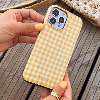 Tuscan Sun - Yellow Plaid Samsung Galaxy S26 FE Case