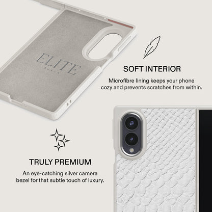 Glacial Desert - White Snakeskin Samsung Galaxy Z Fold 8 Case