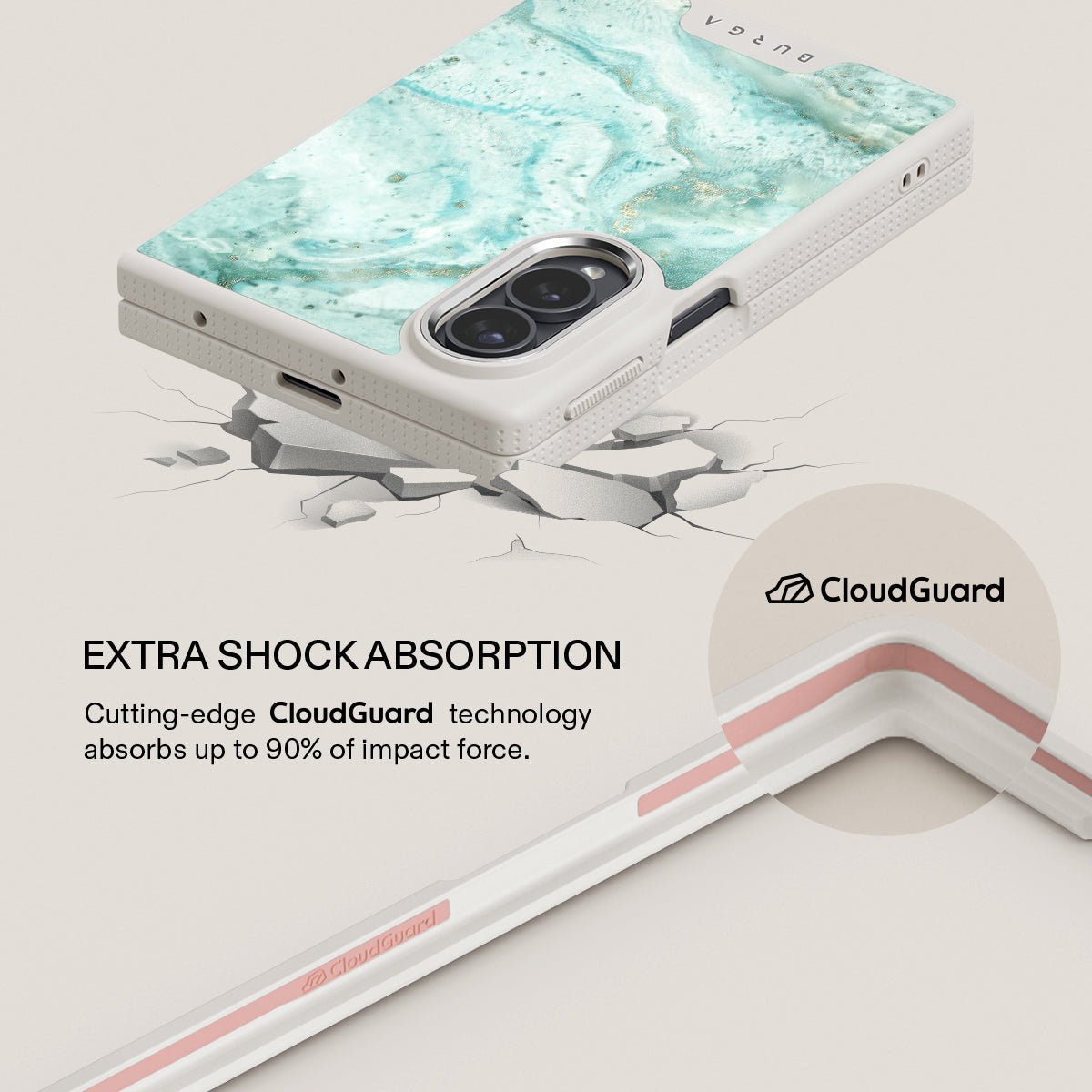 Uluwatu Waves - Teal Samsung Galaxy Z Fold 8 Case