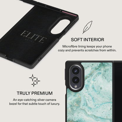 Uluwatu Waves - Teal Samsung Galaxy Z Fold 8 Case