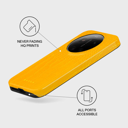 Canary Yellow - Snake Skin Xiaomi 17 Ultra Case